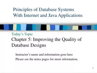 Principles of Database Systems With Internet and Java Applications