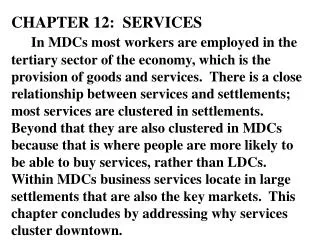 CHAPTER 12: SERVICES