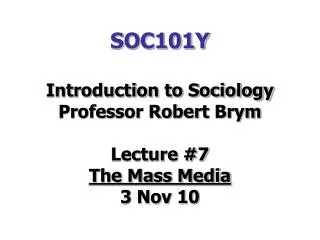 SOC101Y