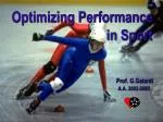 Optimizing Performance in Sport - slide 1