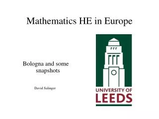 Mathematics HE in Europe
