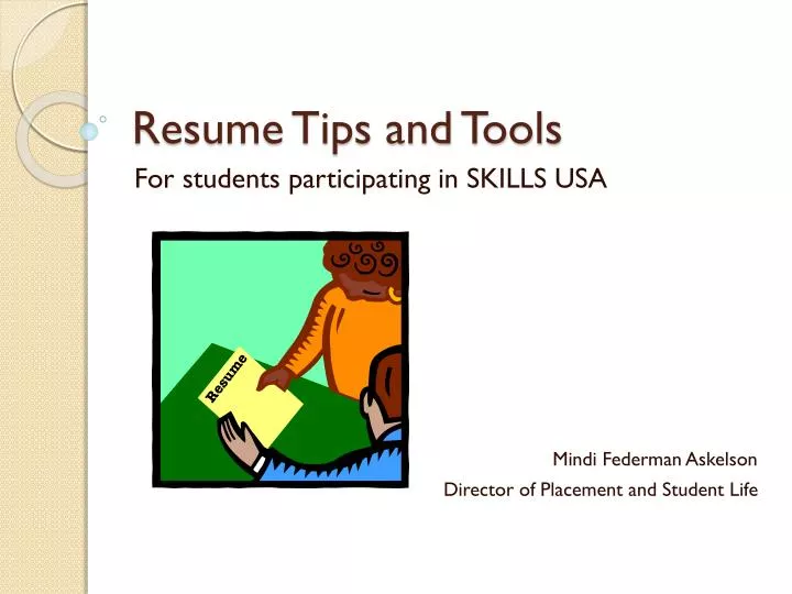 resume tips and tools
