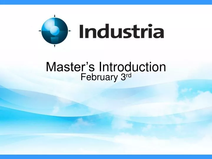 master s introduction