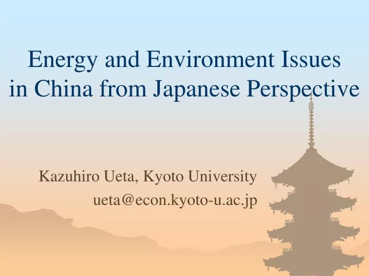energy and environment issues in china from japanese perspective