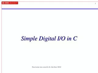 Simple Digital I/O in C