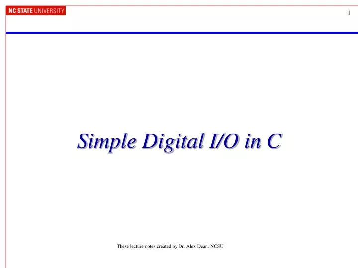 simple digital i o in c