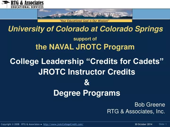 university of colorado at colorado springs support of the naval jrotc program
