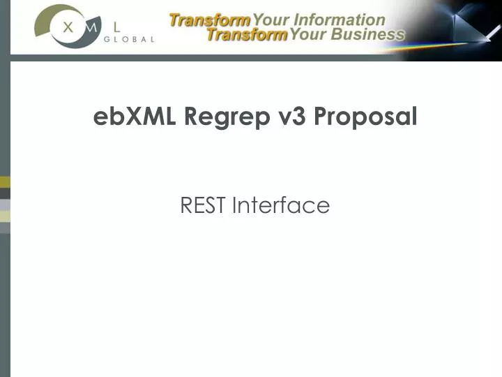 ebxml regrep v3 proposal