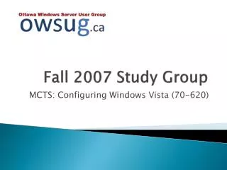 Fall 2007 Study Group