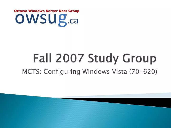fall 2007 study group