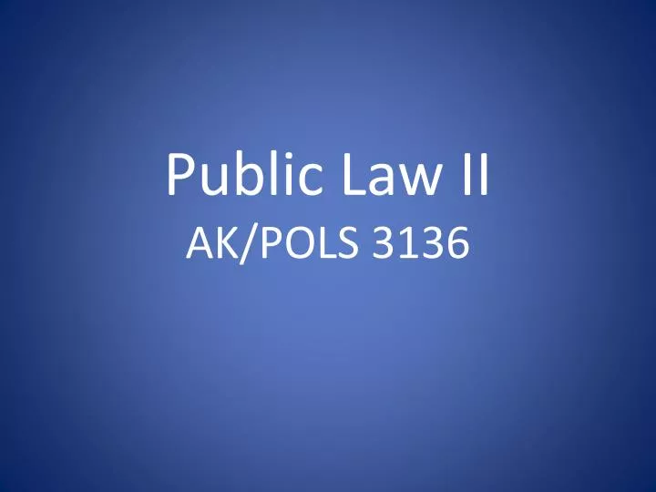 public law ii ak pols 3136