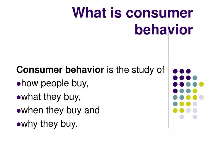 what is consumer behavior