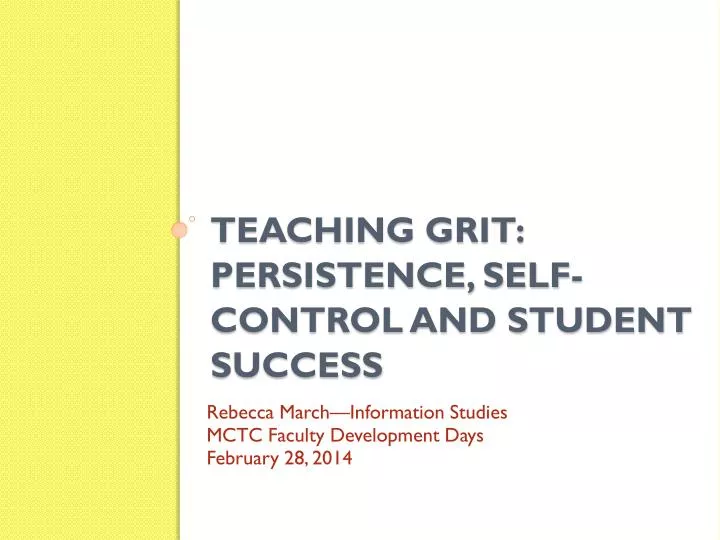 teaching grit persistence self control and student success