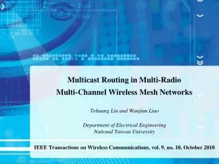 Multicast Routing in Multi-Radio Multi-Channel Wireless Mesh Networks