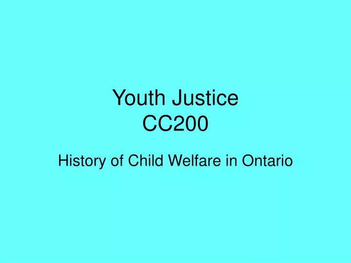 youth justice cc200
