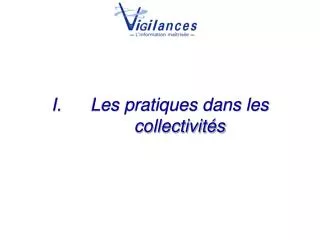 les pratiques dans les collectivit s