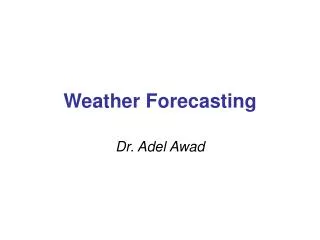 weather forecasting