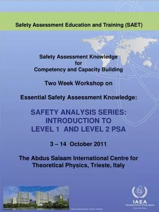 Safety Assessment Education and Training (SAET)