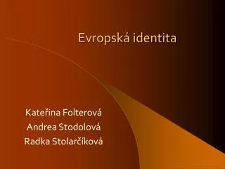 evropsk identita
