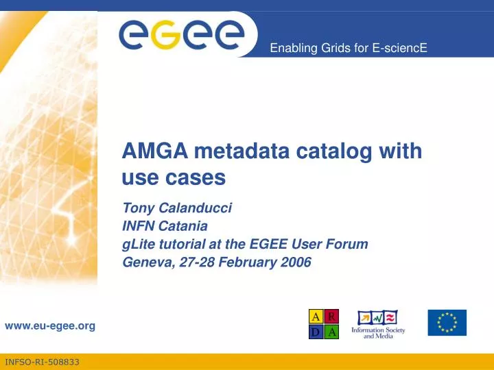 amga metadata catalog with use cases