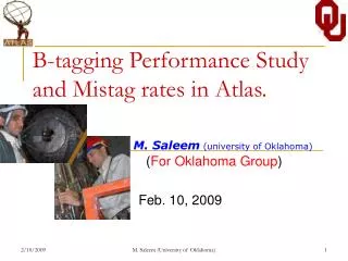 B-tagging Performance Study and Mistag rates in Atlas.