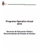 Programa Operativo Anual 2010 - slide 1