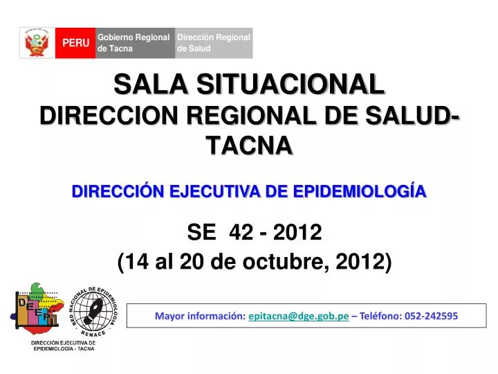 sala situacional direccion regional de salud tacna