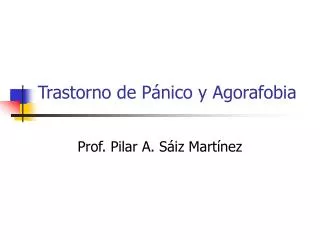 trastorno de p nico y agorafobia