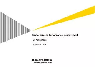 Innovation and Performance measurement