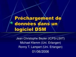 pr chargement de donn es dans un logiciel dsm