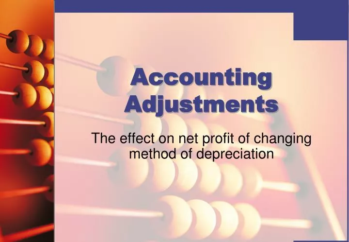 accounting adjustments