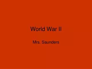 world war ii