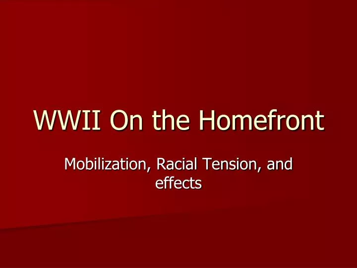wwii on the homefront
