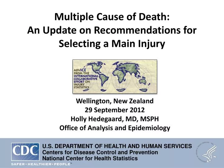 multiple cause of death an update on recommendations for selecting a main injury