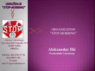 udru enje stop mobbing