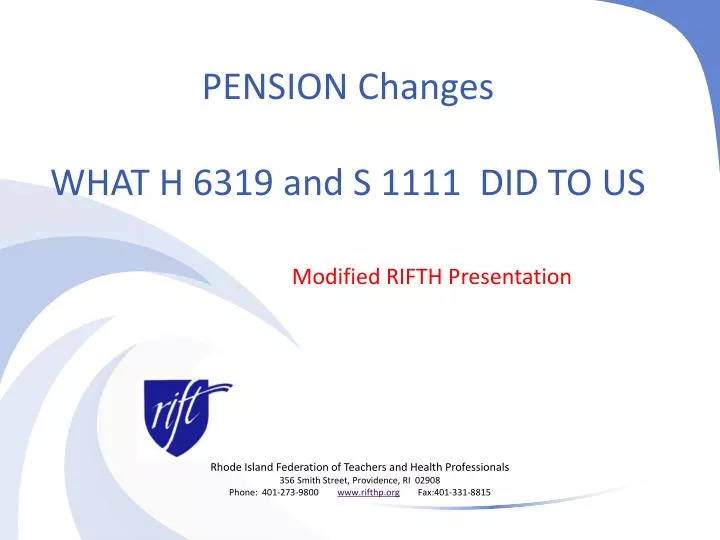pension changes what h 6319 and s 1111 did to us