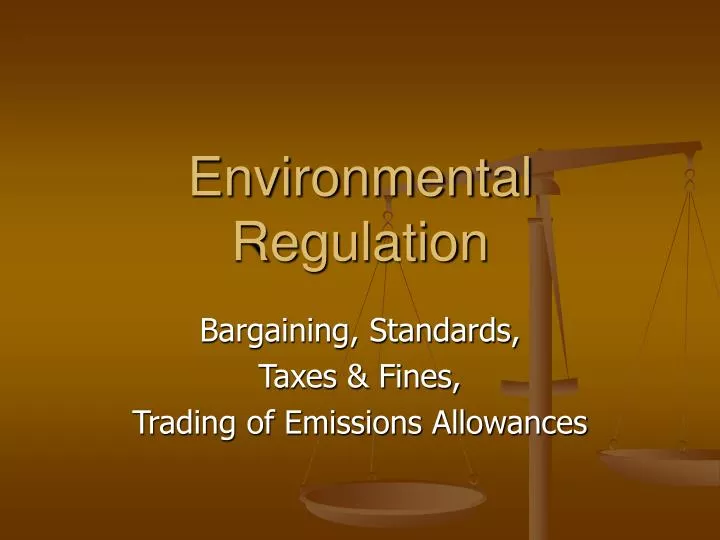 environmental regulation