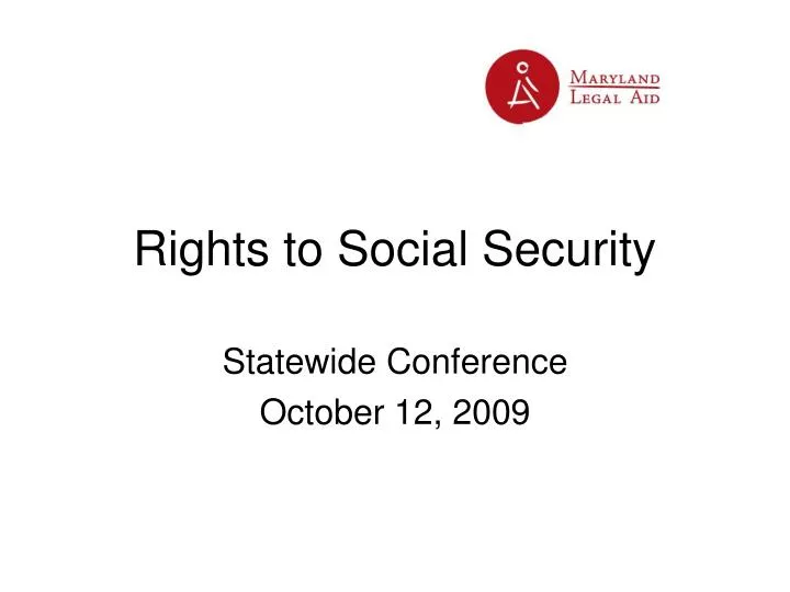 rights to social security