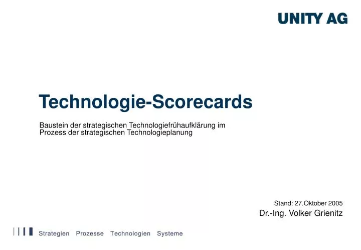 technologie scorecards