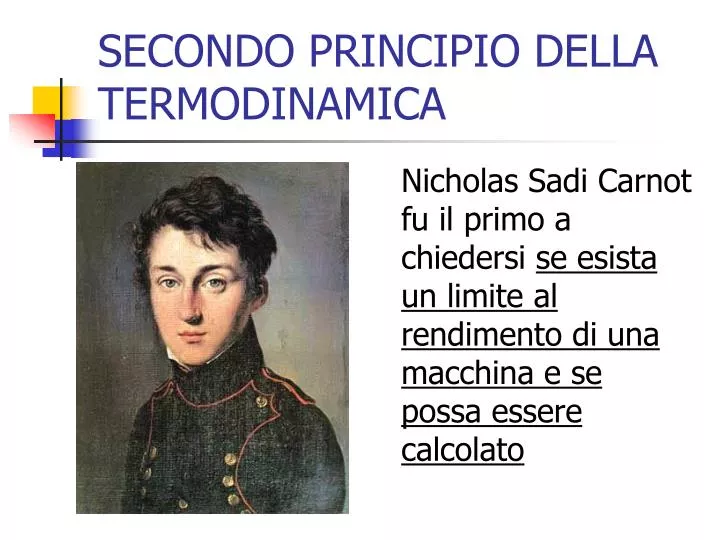 secondo principio della termodinamica