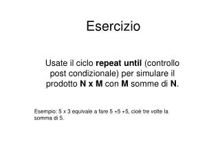 esercizio