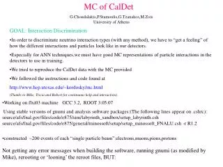 MC of CalDet