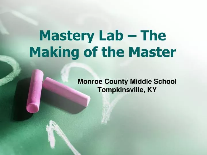 mastery lab the making of the master