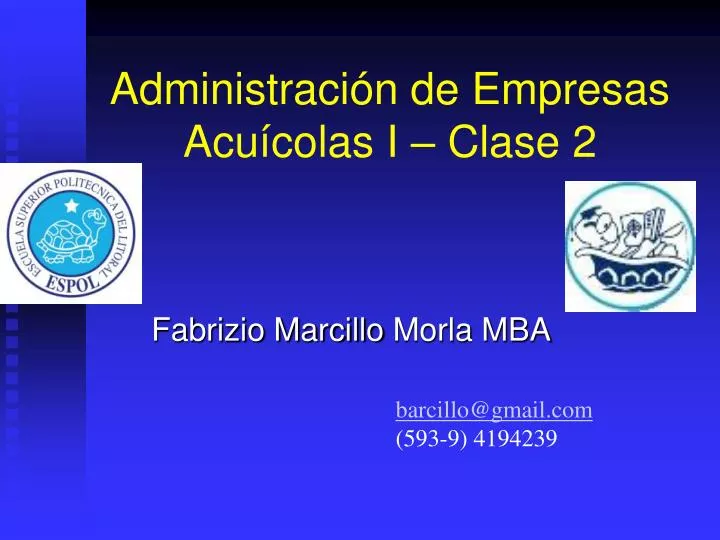 administraci n de empresas acu colas i clase 2