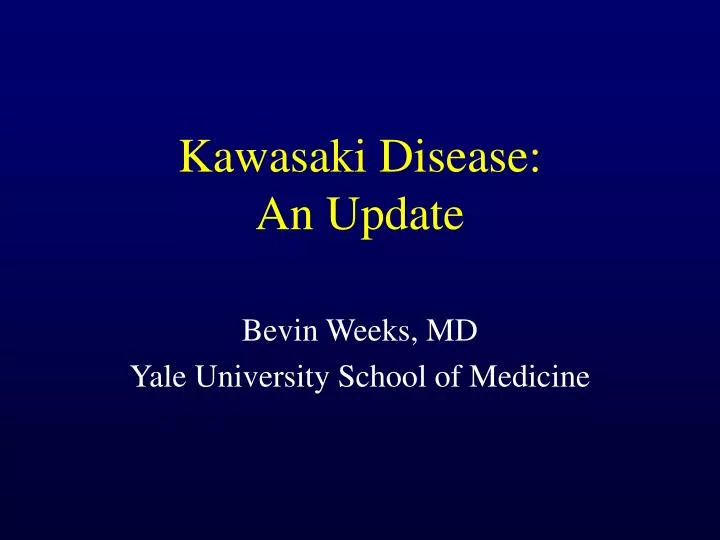 kawasaki disease an update