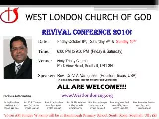 WEST LONDON CHURCH OF GOD