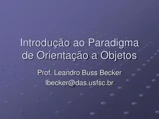 introdu o ao paradigma de orienta o a objetos