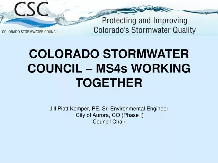 colorado stormwater council ms4s working together