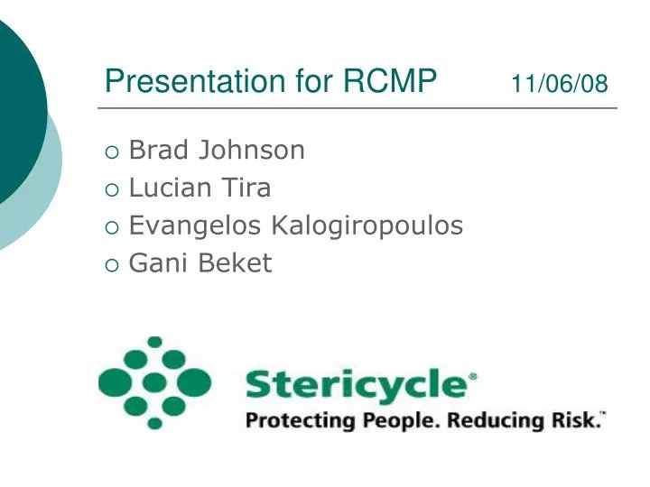 presentation for rcmp 11 06 08