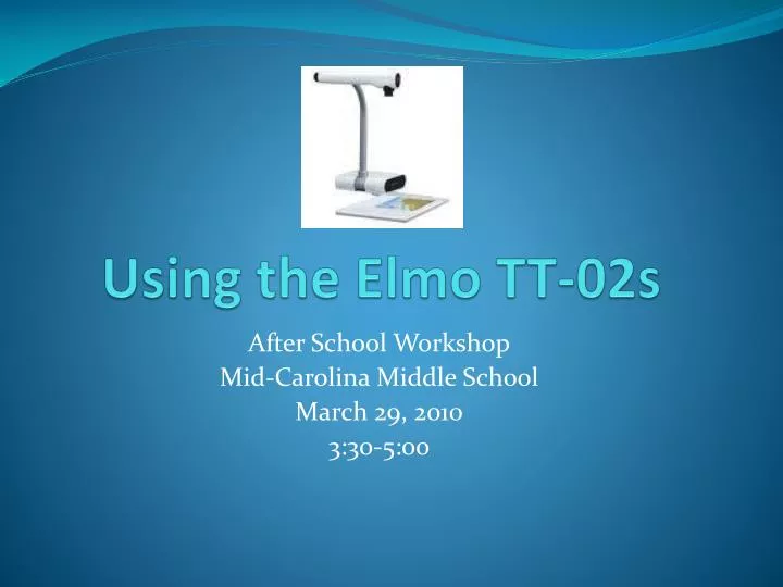 using the elmo tt 02s